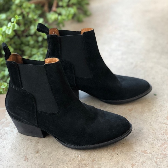 Hunter Shoes - Hunter Refined Suede Black Chelsea Boots Booties